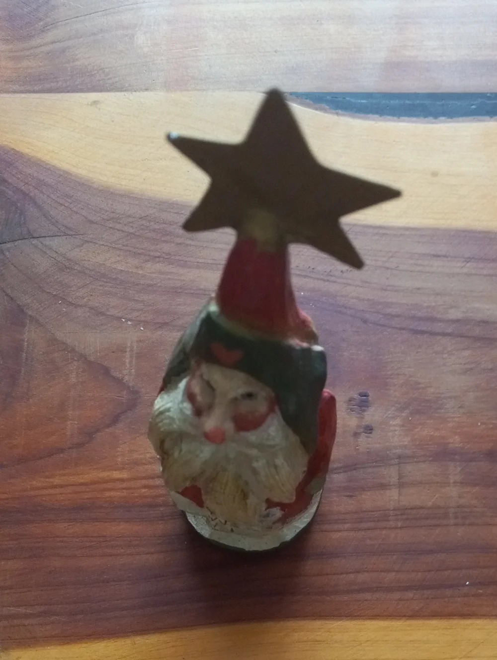 Vintage House of Hatten 1989 Santa Claus Figurine Star Denise Calla Folk Art